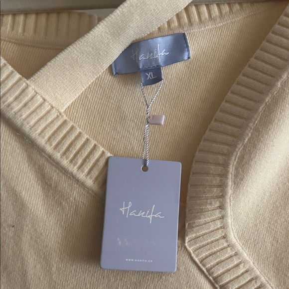 Hanifa NWT Claire Knit Cream Long Sleeve Maxi Dress - Picture 6 of 8